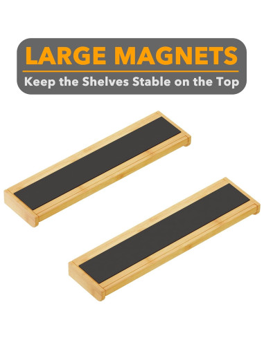 Organizador de Estante Magnético SpaceAid 76.2 cm Bambú Cocina