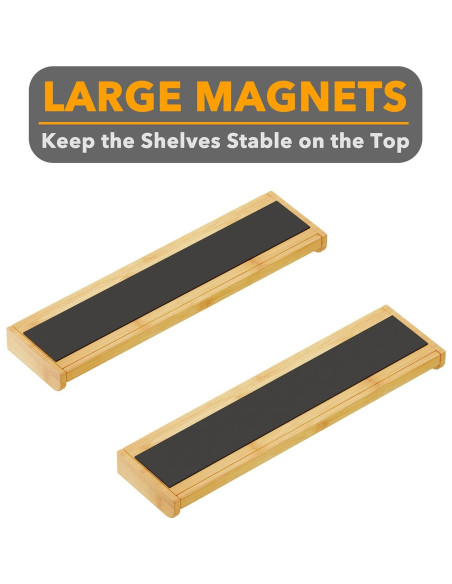 Organizador de Estante Magnético SpaceAid 76.2 cm Bambú Cocina