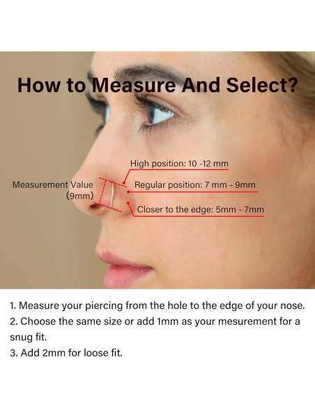 Aro de Nariz Dorado 14K Hipoalergénico 22g 7mm Unisex