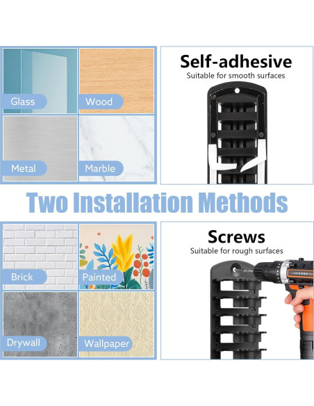 Organizador de Sombreros Dntorx, 2 Paquete, Soporte Pared Negro