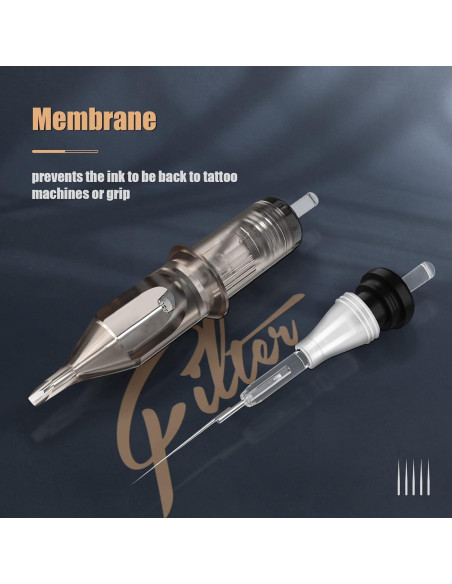 Agujas de Cartucho de Tatuaje EZTAT2 50Pcs Magnum Mezcladas