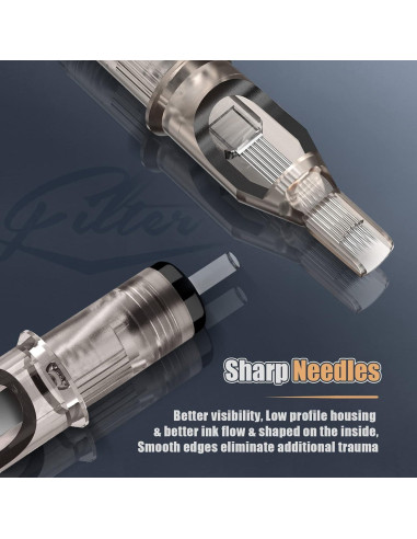 Agujas de Cartucho de Tatuaje EZTAT2 50Pcs Magnum Mezcladas