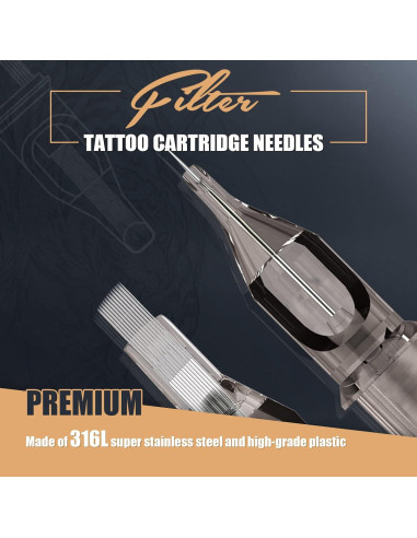 Agujas de Cartucho de Tatuaje EZTAT2 50Pcs Magnum Mezcladas