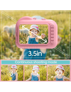 Cámara Instantánea YosaToo KC8 para Niños 3.5" Rosa 2