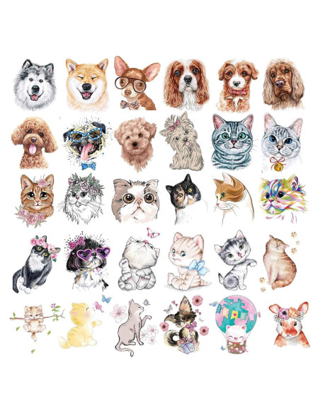 Tatuajes Temporales de Animales Ooopsi - 30 Piezas para Niños