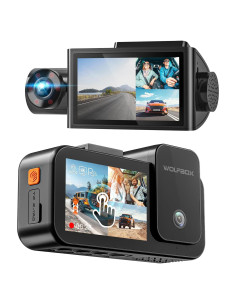 Cámara de tablero WOLFBOX i07 3 canales 4K HD con visión nocturna