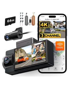 Cámara de Salpicadero WOLFBOX i17 4K + Kit de Cableado USB C