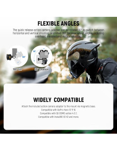 Soporte de Casco NEEWER GP19 para GoPro y DJI Osmo 2