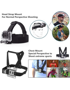 Arnés de Montaje en el Pecho y Correa para Cabeza LETOP 2