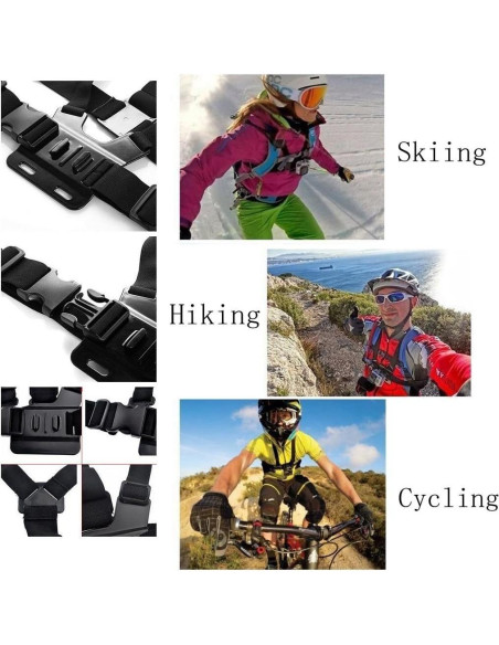 Arnés de Pecho Ajustable VVHOOY para Cámara de Acción