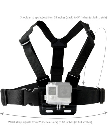 Arnés de Pecho Ajustable VVHOOY para Cámara de Acción