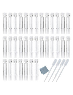 100 Frascos de Vidrio 1ml Elfenstall + 10 Gotero 0.5ml