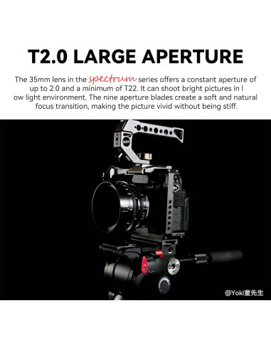 Lente Cine 35mm T2.0 7artisans L-Mount para Leica/Sigma/Panasonic