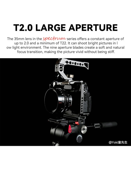 Lente Cine 35mm T2.0 7artisans L-Mount para Leica/Sigma/Panasonic Lente Cine 35mm T2.0 7artisans L-Mount para Leica/Sigma/Panasonic