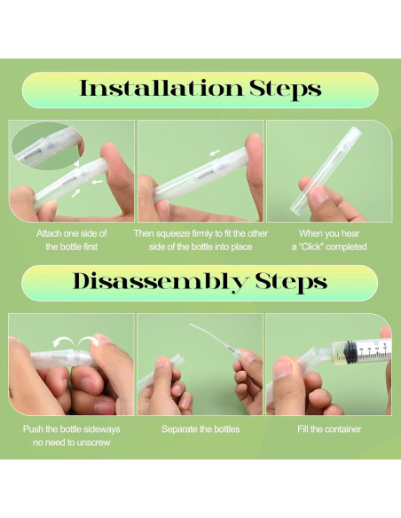 50 Mini Botellas de Spray 2ml Cotchen Recargables Transparentes