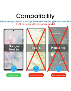 Protector de Pantalla amFilm para Google Pixel 6A - Vidrio Templado HD 2