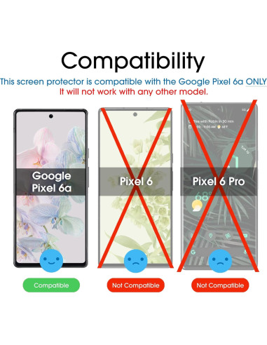Protector de Pantalla amFilm para Google Pixel 6A - Vidrio Templado HD
