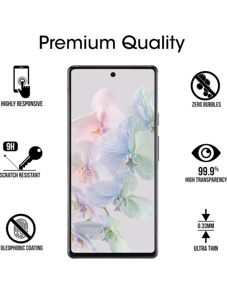 Protector de Pantalla amFilm para Google Pixel 6A - Vidrio Templado HD