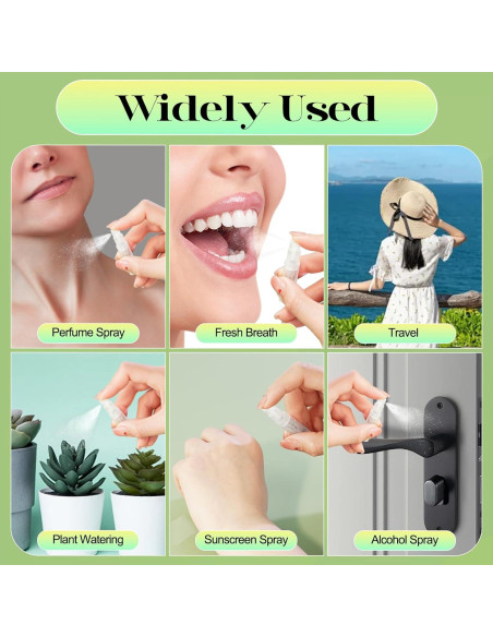 50 Mini Botellas de Spray 2ml Cotchen Recargables Transparentes