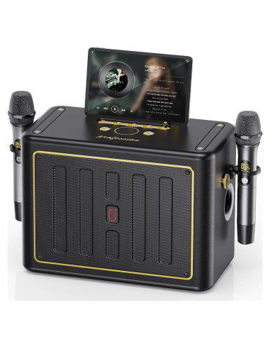 Máquina de Karaoke JYX con 2 Micrófonos Inalámbricos 500W