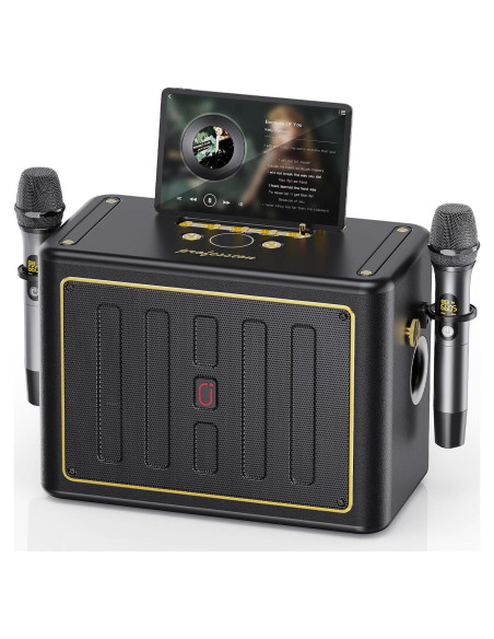 Máquina de Karaoke JYX con 2 Micrófonos Inalámbricos 500W