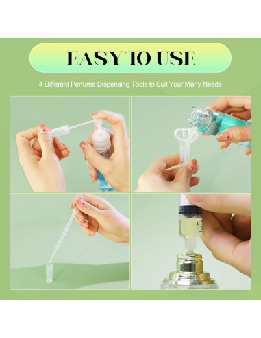 50 Mini Botellas de Spray 2ml Cotchen Recargables Transparentes