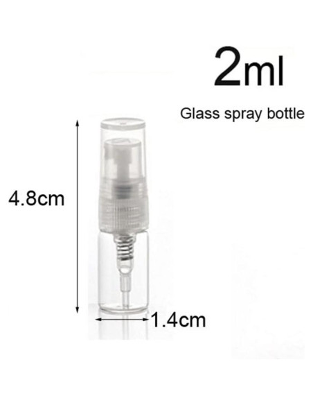 30 Mini Botellas Spray de Vidrio 2ml Elfenstall para Viaje