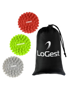 Conjunto de 3 Pelotas de Masaje Logest - Silicona para Pies y Espalda