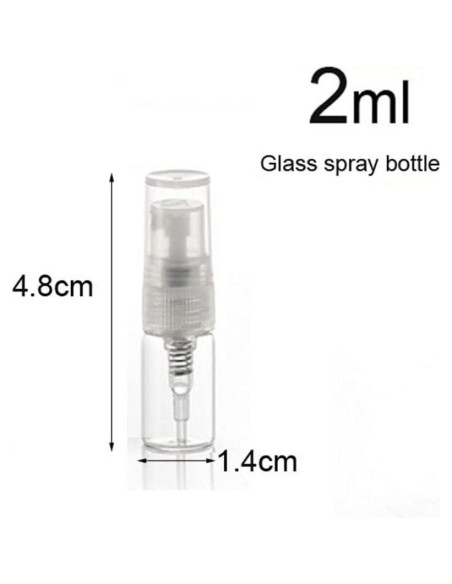 30 Mini Botellas Spray de Vidrio 2ml Elfenstall para Viaje