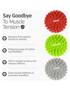 Conjunto de 3 Pelotas de Masaje Logest - Silicona para Pies y Espalda 2