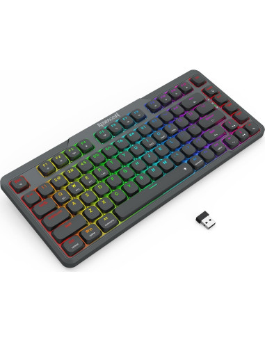 Teclado Mecánico Gaming Inalámbrico Redragon K706 PRO 82 Teclas RGB