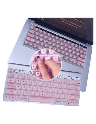Cubierta de Teclado Rosa WANTHER para Uñas Largas MacBook Pro 13"