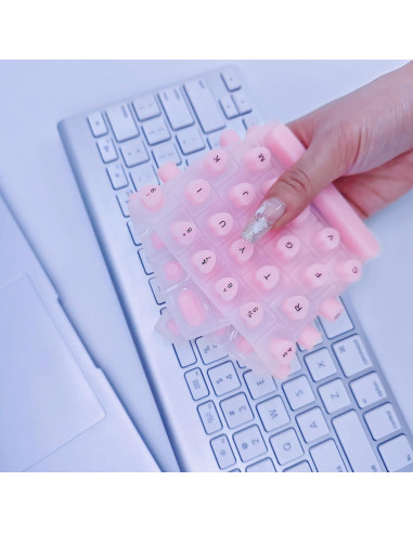 Cubierta de Teclado Rosa WANTHER para Uñas Largas MacBook Pro 13"