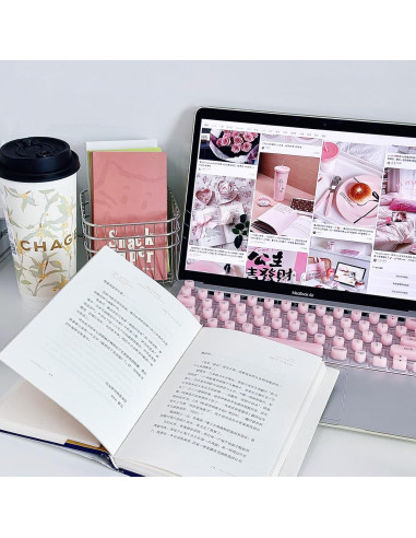 Cubierta de Teclado Rosa WANTHER para Uñas Largas MacBook Pro 13"