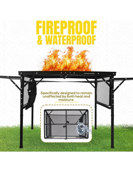 Mesa de Parrilla Plegable AMANTES DEL EXTERIOR 134.9x60 cm