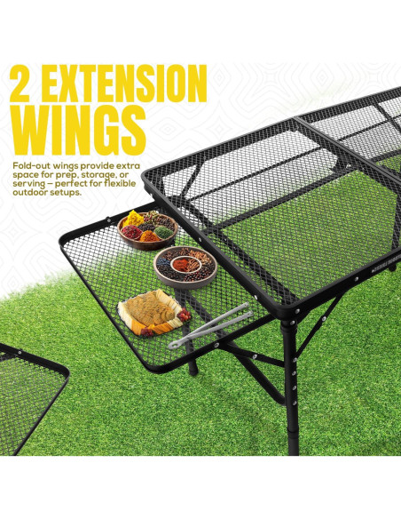 Mesa de Parrilla Plegable AMANTES DEL EXTERIOR 134.9x60 cm