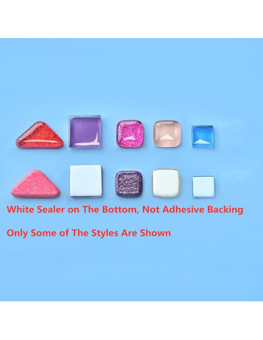 500g Azulejos de Mosaico de Cristal BTMIEY Serie Roja 1x1cm