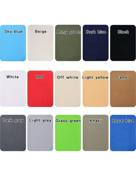 Parches Termoadhesivos Guokuai 12PCS Algodón Verde Militar 7.5x10.5cm