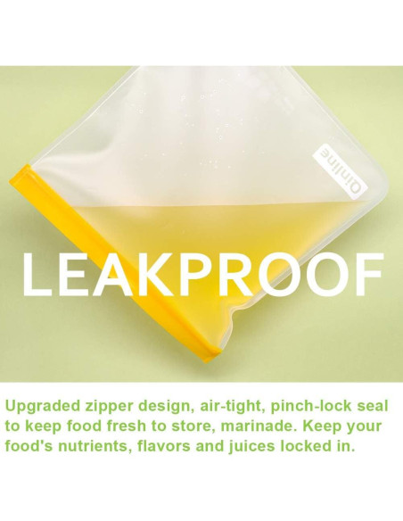 Bolsas de Almacenamiento Reutilizables Qinline - 10 Piezas 2 Galones