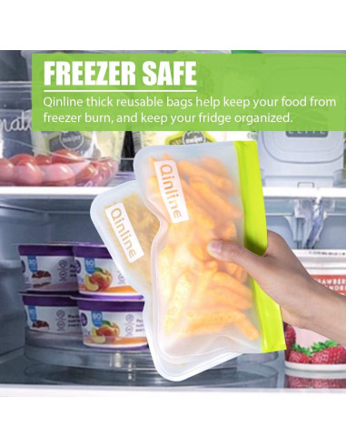 Bolsas de Almacenamiento Reutilizables Qinline - 10 Piezas 2 Galones