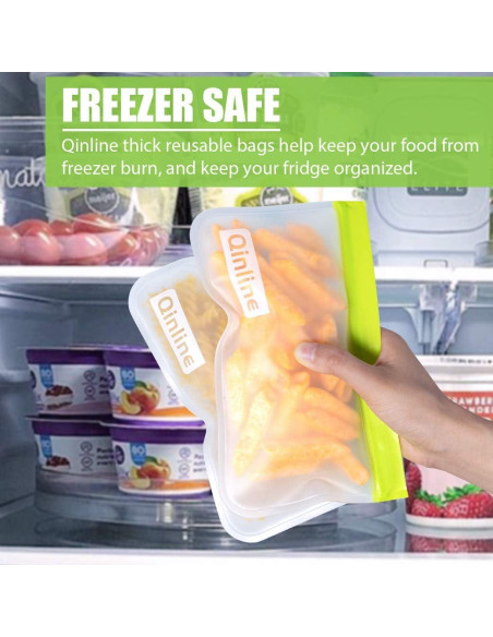 Bolsas de Almacenamiento Reutilizables Qinline - 10 Piezas 2 Galones