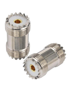 Adaptador UHF hembra a hembra SO239 - 2 piezas - BOOBRIE