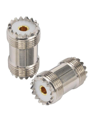 Adaptador UHF hembra a hembra SO239 - 2 piezas - BOOBRIE