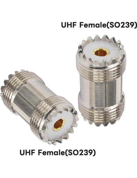 Adaptador UHF hembra a hembra SO239 - 2 piezas - BOOBRIE