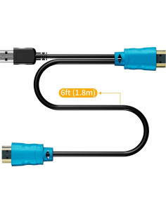 Cable KVM HDMI-USB 2-en-1 Arvitek 1.8m para conmutador 2