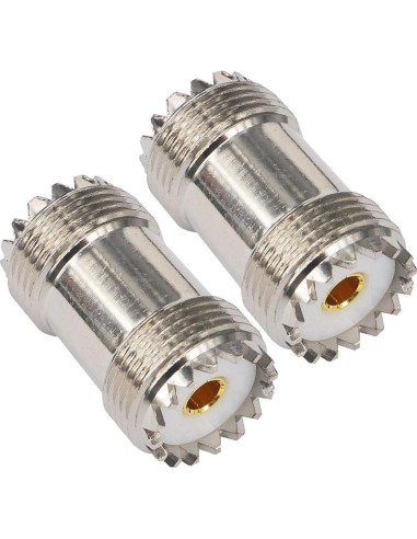 Adaptador UHF hembra a hembra SO239 - 2 piezas - BOOBRIE