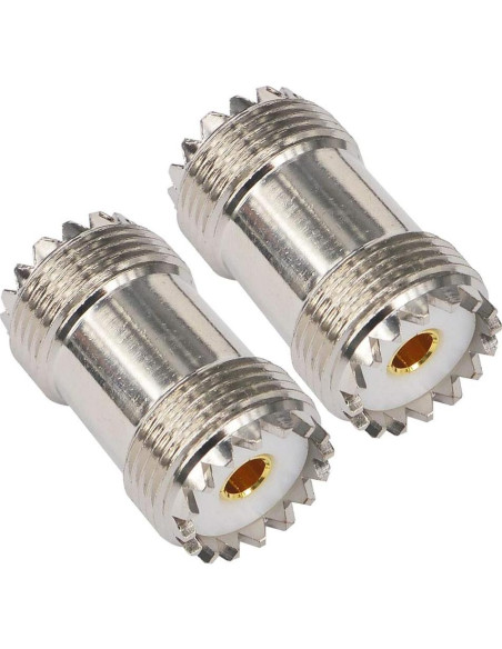 Adaptador UHF hembra a hembra SO239 - 2 piezas - BOOBRIE