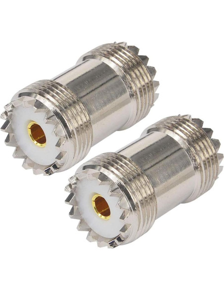 Adaptador UHF hembra a hembra SO239 - 2 piezas - BOOBRIE