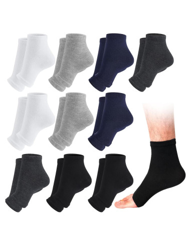 10 Pares de Calcetines Abiertos para Hombre Algodón Sin Dedos