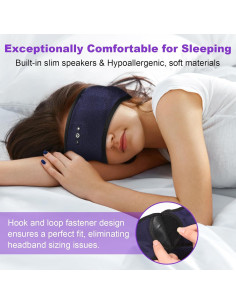 Auriculares Bluetooth para dormir ASIILOVI HF013 Púrpura 2